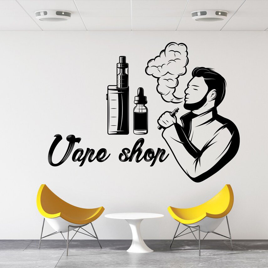 Vape Shop Wall Decal Window St - огляд і ціна Vaping Store