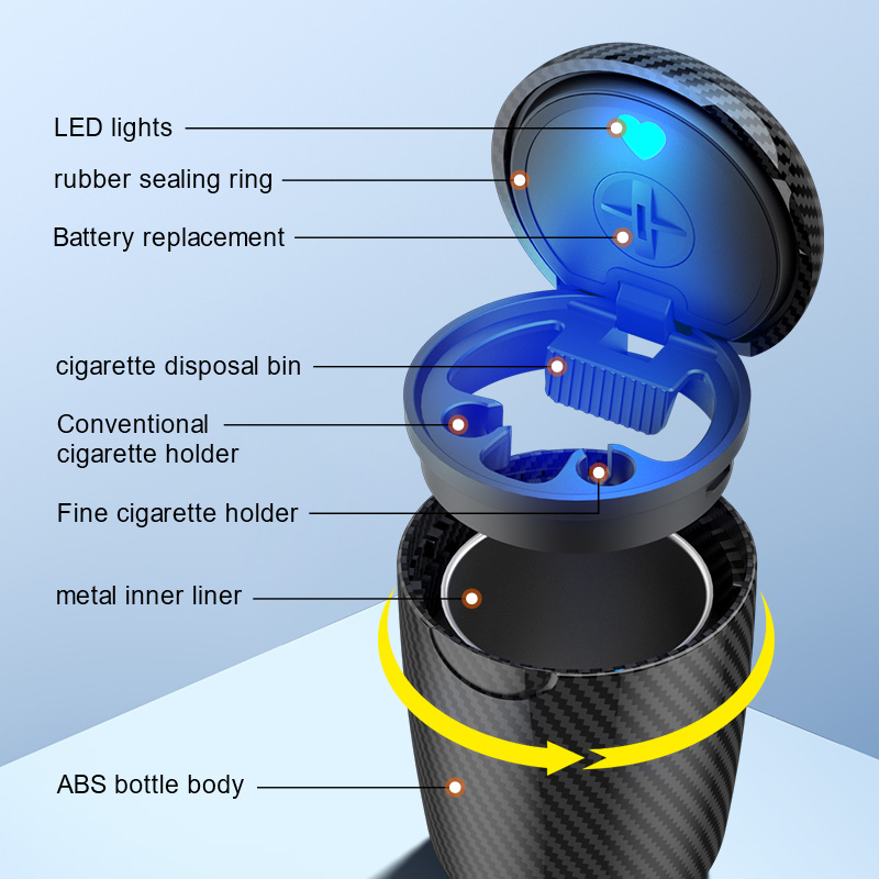 One-Click Open Car Ashtray Wit - огляд і ціна Vape Decoration