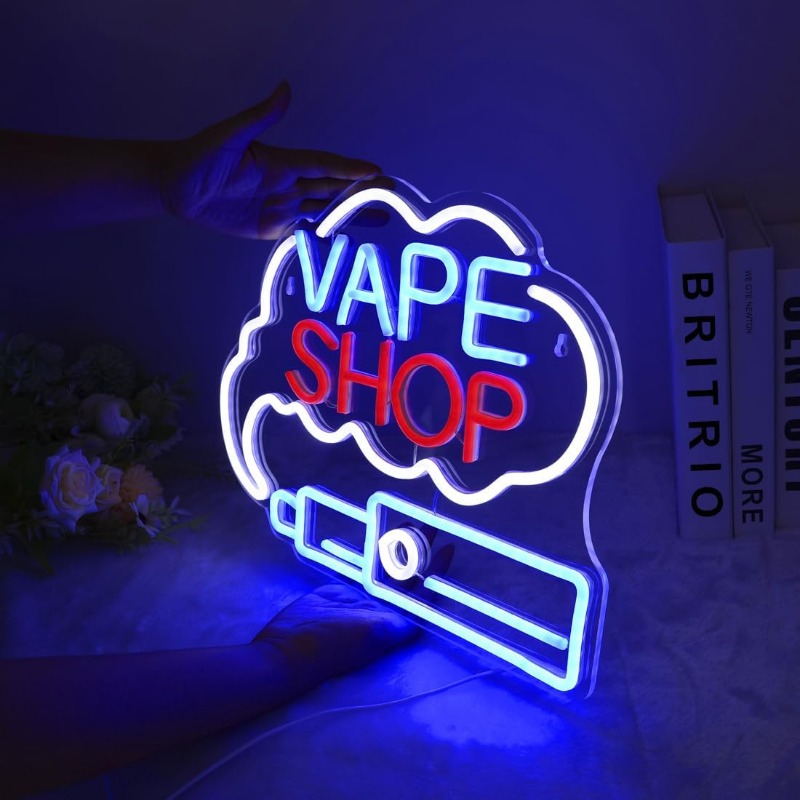 LED VAPE SHOP Smoke Neon Sign  - огляд і ціна Vaping Store