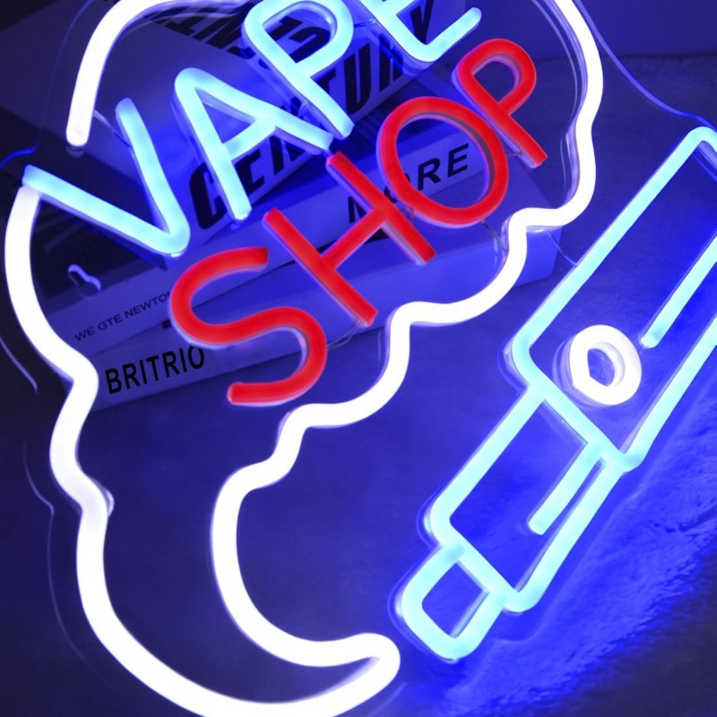 LED VAPE SHOP Smoke Neon Sign  - огляд і ціна Vaping Store